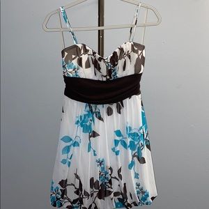Spaghetti Strap Multi Color Flower Dress